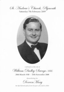 A memorial service in celebration of the life of William Dudley Savage.